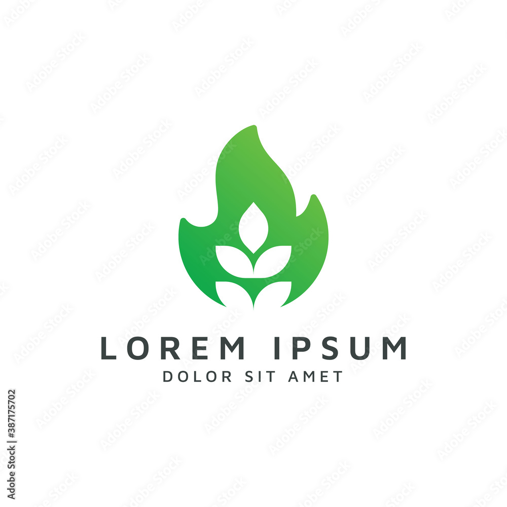 fire and leaf negative space logo design fire and leaf negative space logo design