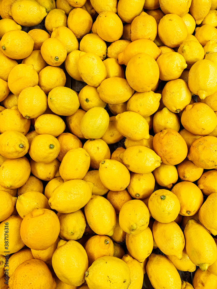 lots of ripe sour lemons to eat as a background