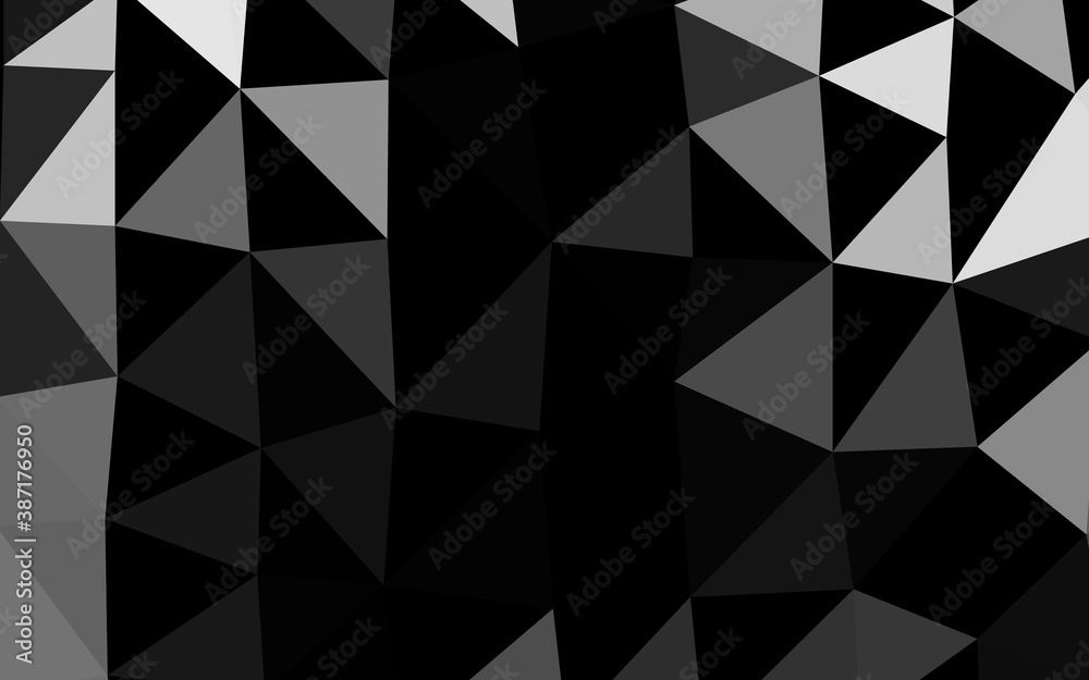 Obraz premium Dark Silver, Gray vector shining triangular pattern.
