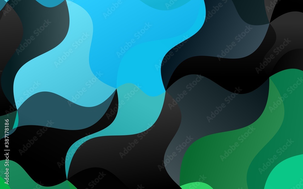 Light BLUE vector background with liquid shapes. Light BLUE vector background with liquid shapes.