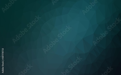 Dark BLUE vector polygon abstract backdrop.