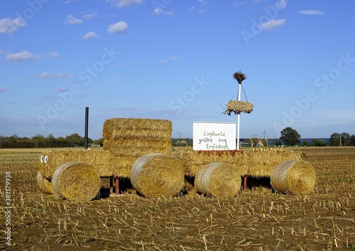 Strohfiguren zum Erntedank photo