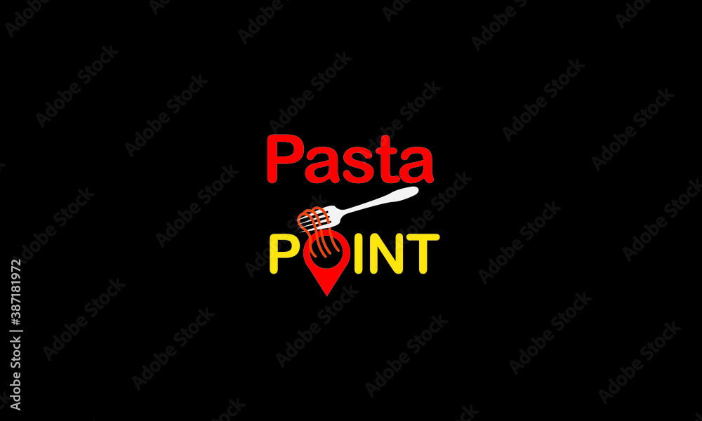 Vector icon and logo for italian pasta or noodles.Line flat contour, thin and linear design. Simple icons. Concept illustration. Sign, symbol, element