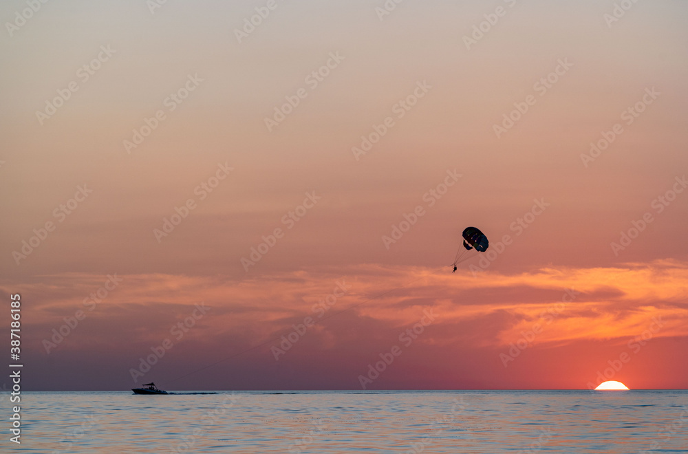 boats at sea launching people by parachute boats at sea launching people by parachute
