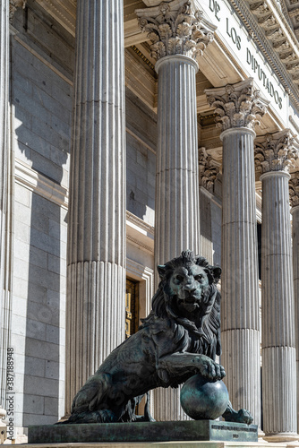 Congress of Deputies of Spain in Madrid. Exterior view