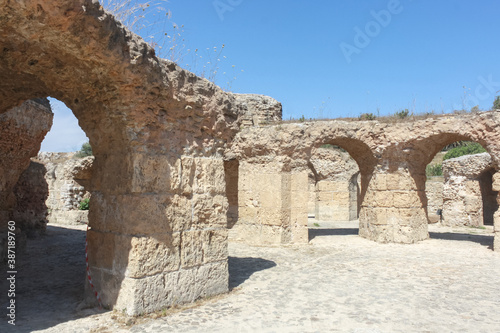 The ruins of the baths of Antonius Pius in Carthage