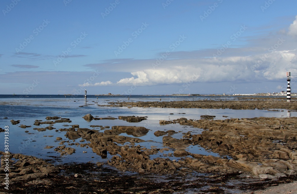 la côte rocheuse en Bretagne à Saint Guénolé,Penmarc'h