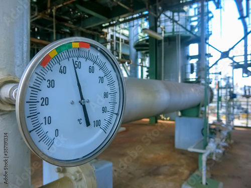 Temp gauge installed in a petrochemical plant