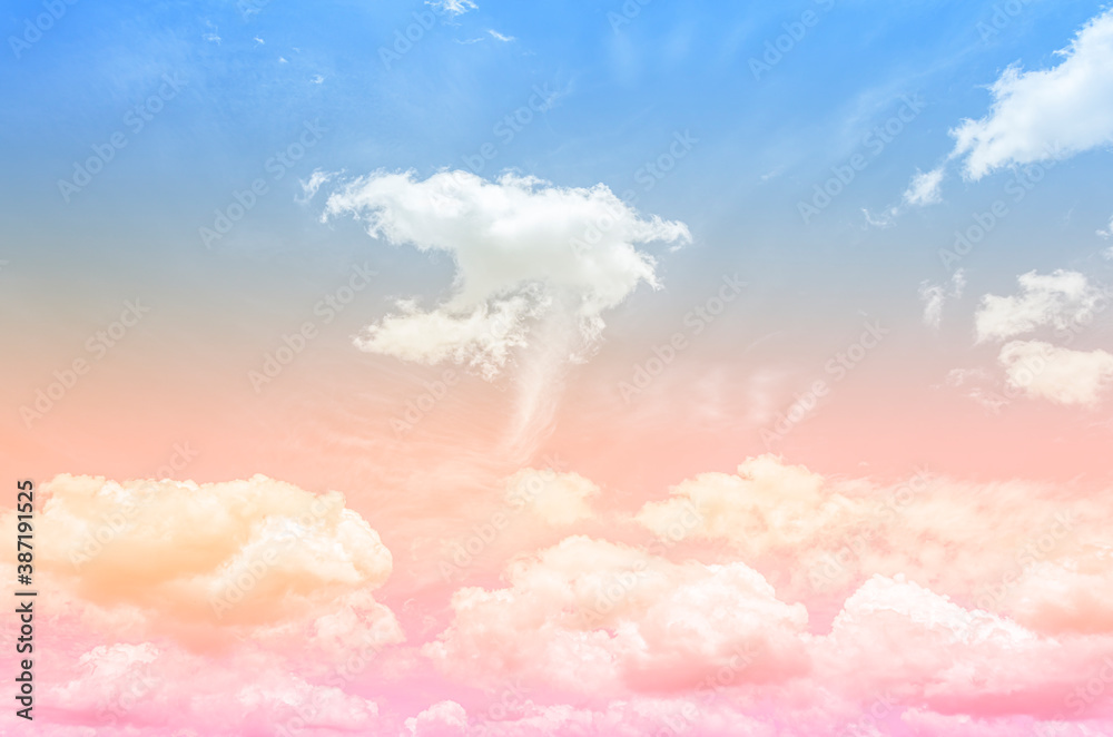 beautiful soft cloud with a pastel colored orange