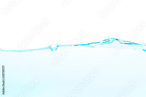 Water drop in freeze motion, macro shot.
