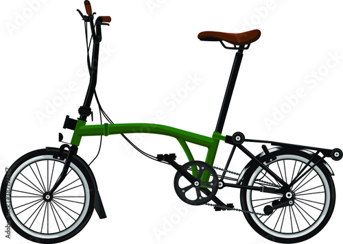 Modern Folding bike design vector