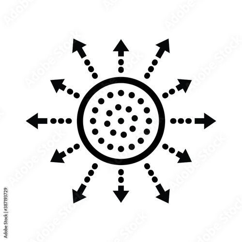 absorb icon, arrow direction, expanding icon, spread out
