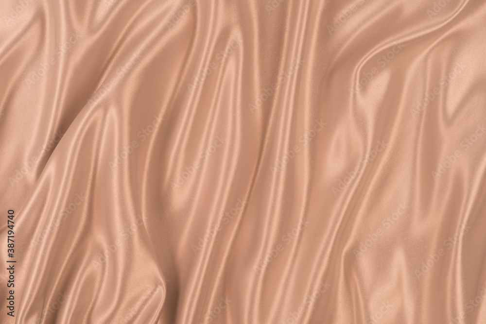 Photography of beautiful elegant wavy beige / light brown satin silk luxury cloth fabric texture, abstract background design. Copy space. Card or banner Photography of beautiful elegant wavy beige / light brown satin silk luxury cloth fabric texture, abstract background design. Copy space. Card or banner