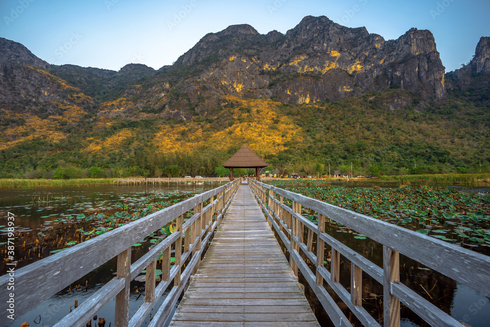 Bueng Bua Khao Sam Roi Yot National Park, Nature trails and famous vacation destinations, Prachuap Khiri Khan, Thailand.