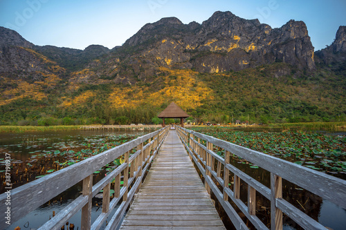 Bueng Bua Khao Sam Roi Yot National Park, Nature trails and famous vacation destinations, Prachuap Khiri Khan, Thailand.