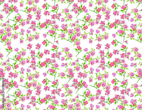 Bianco e rose, pattern ready to use and repeated, good for textile, background or whatever you need