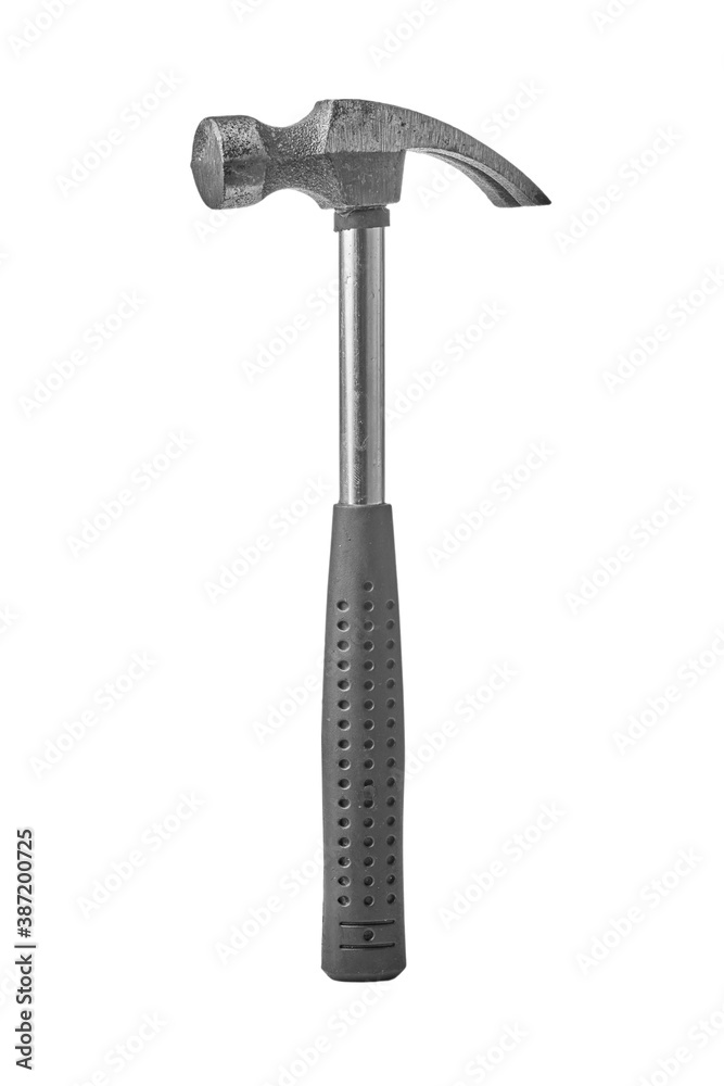 Hammer on white background. Close up image against background Hammer on white background. Close up image against background