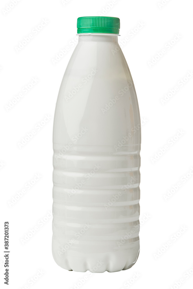 A bottle of kefir isolated on white background Close up A bottle of kefir isolated on white background Close up