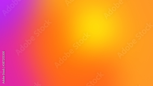 Bright colours gradient background with smooth big rounded yellow orange accent shape