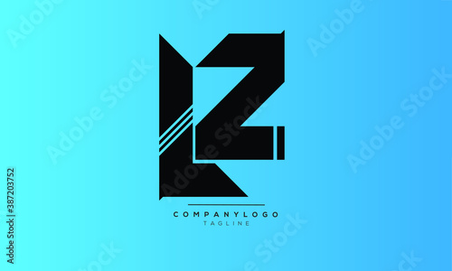 LZ initials monogram letter text alphabet logo design photo