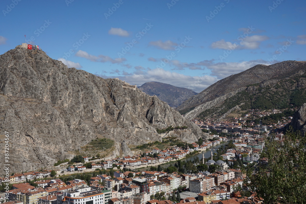 A view from Amasya on a sunny day
