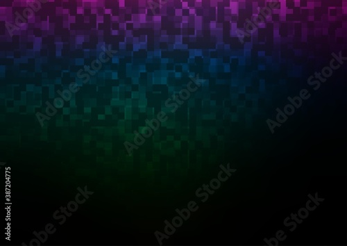 Dark Multicolor  Rainbow vector backdrop with rectangles  squares.