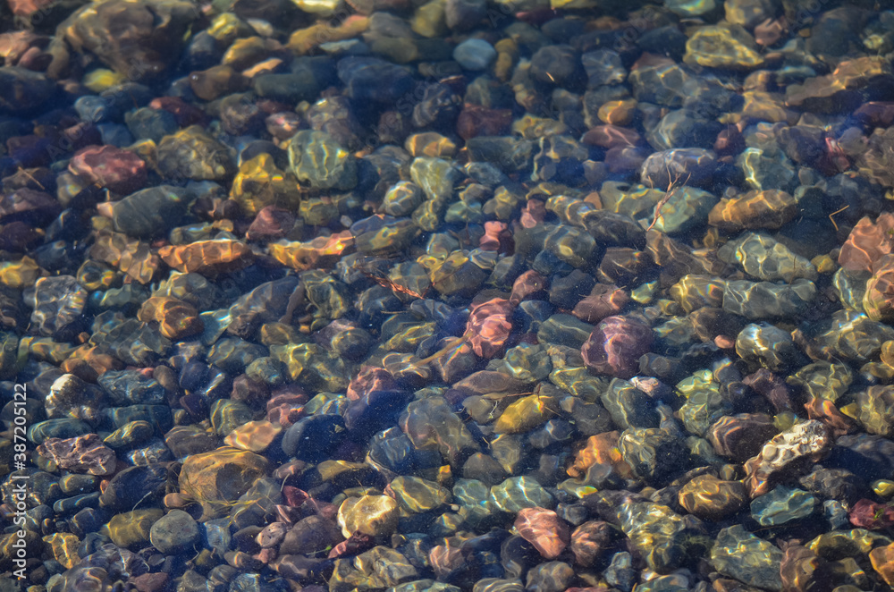 clear river water stones background