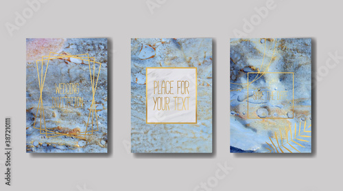
liquid marble with gold. flyer, business card, flyer, brochure, poster, for printing. trend vector