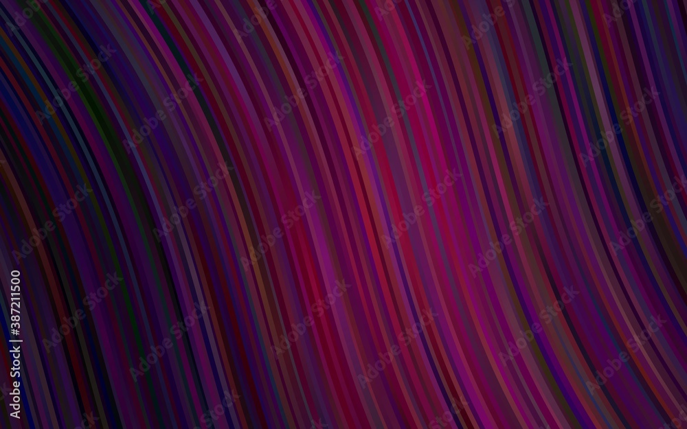 Fototapeta premium Light Pink vector template with bent lines.