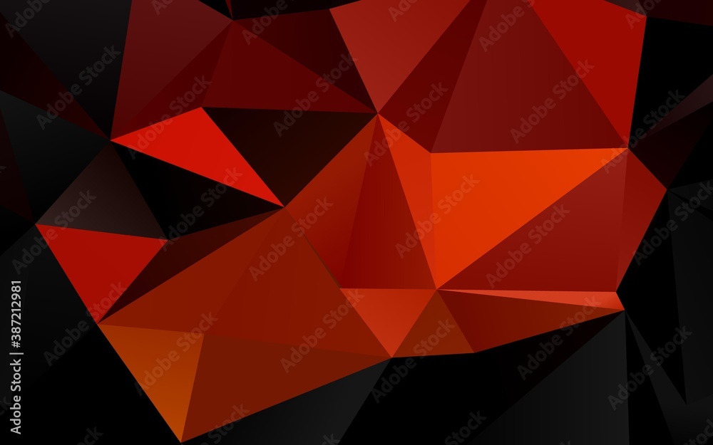Light Orange vector abstract mosaic pattern.