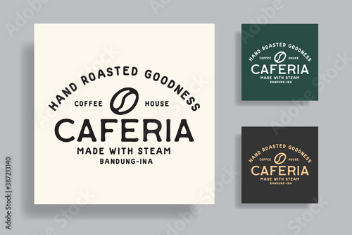 vintage coffee logo design template premium vector