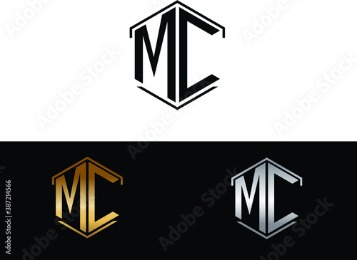 MC circle Shape Letter logo Design