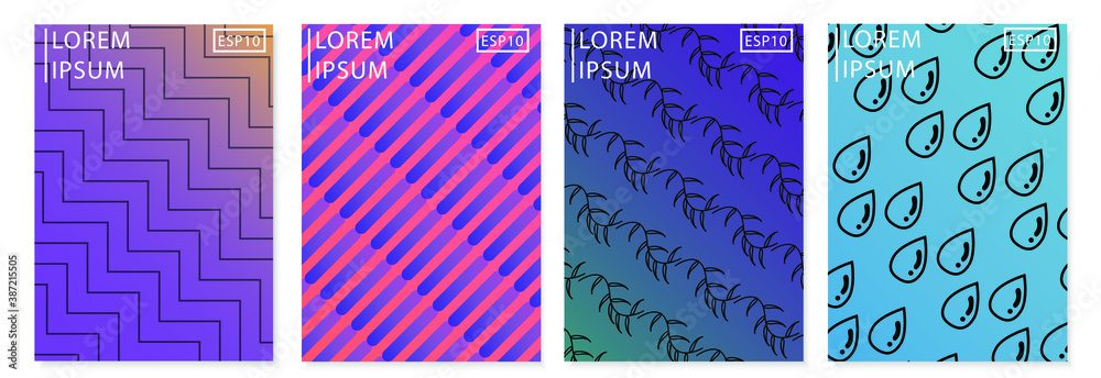 Lorem abstract wallpaper and background. Cool blue and yellow shape smooth.Graphic draw design.Design ESP10