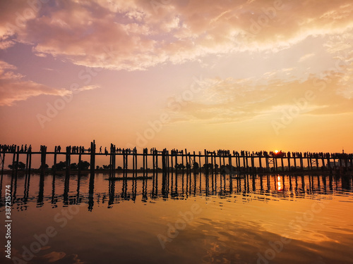 U bein bridge  Mandalay  Myanmar