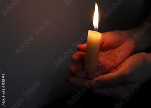 Candle black background of mourning funeral moment of silence	