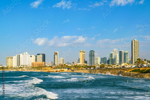 Coastal Aerial Tel Aviv Cityscape, Israel