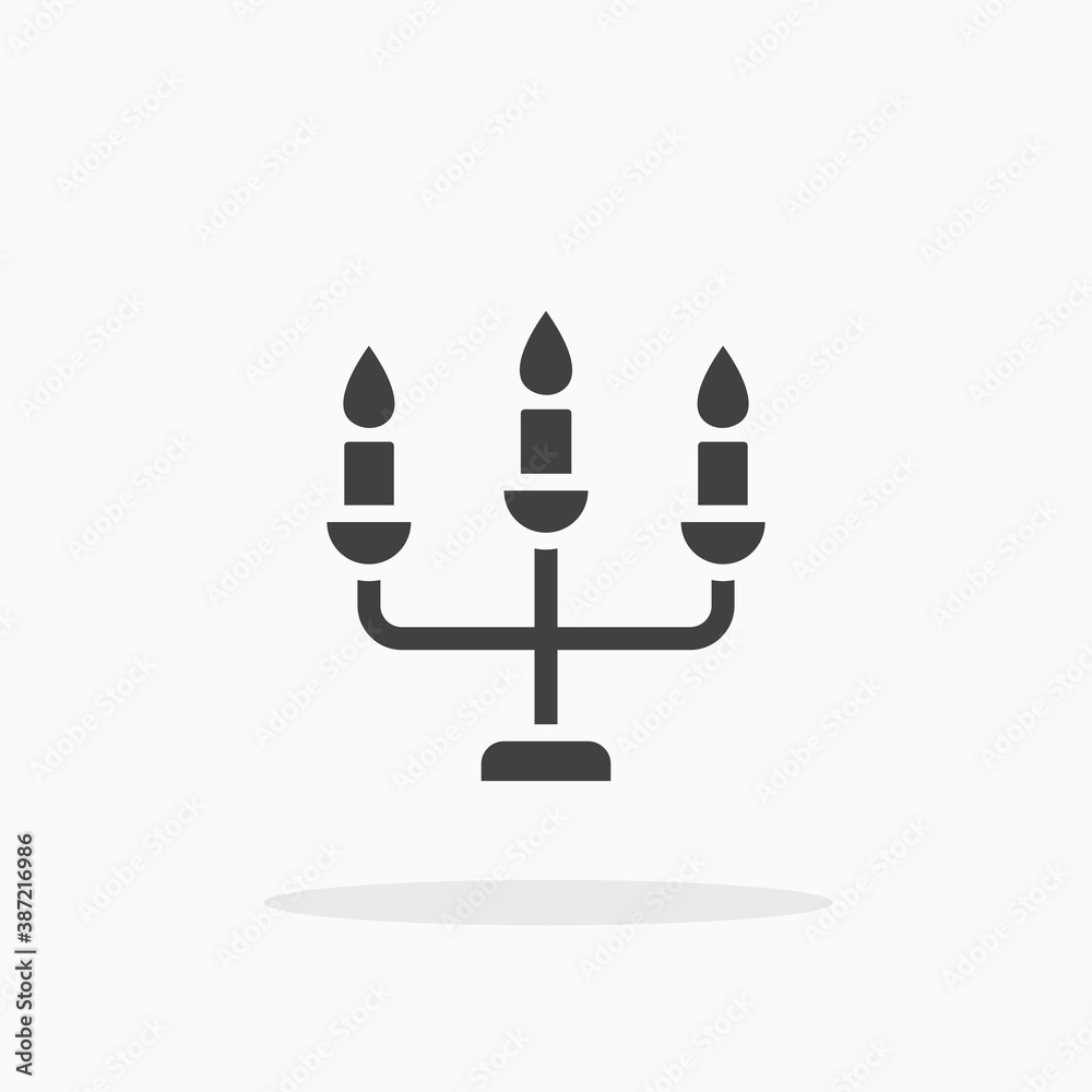 Candlestick icon. Candlestick icon.