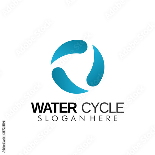 Water Cycle creative modern logo design vector Illustration