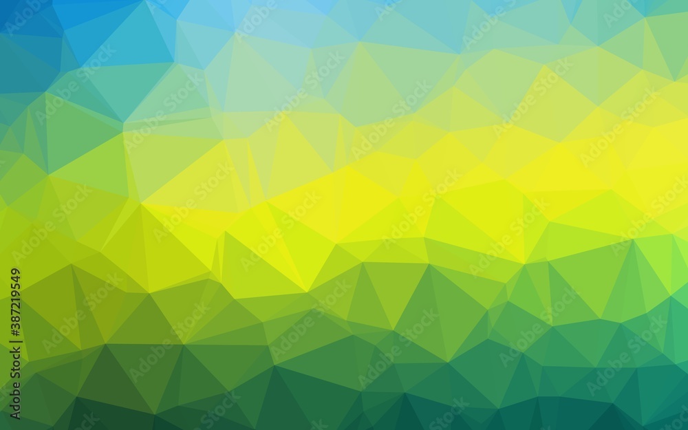 Fototapeta premium Dark Blue, Yellow vector low poly cover.