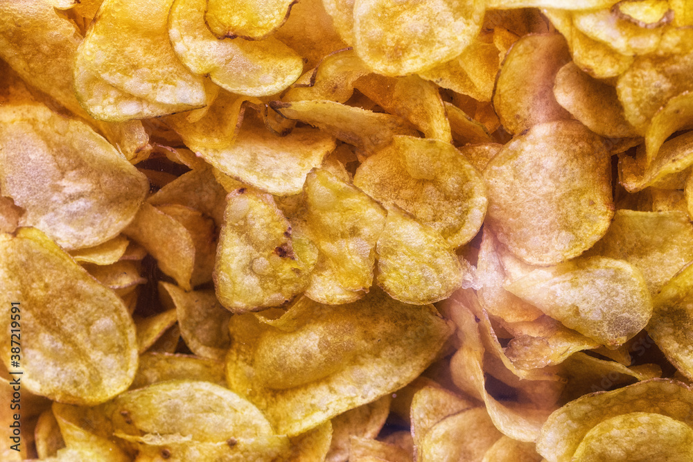 Full frame view of potato chips