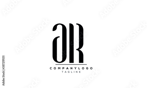 Alphabet letters Initials Monogram logo AR