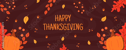Thanksgiving concept with flat design background