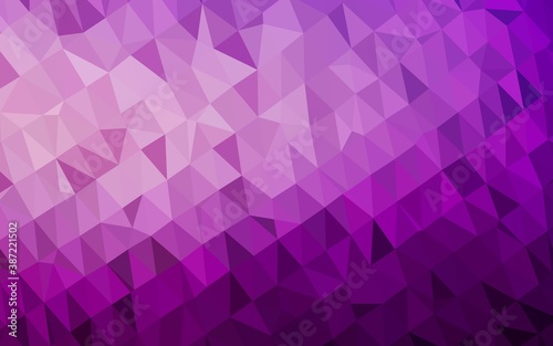 Dark Purple vector triangle mosaic template.