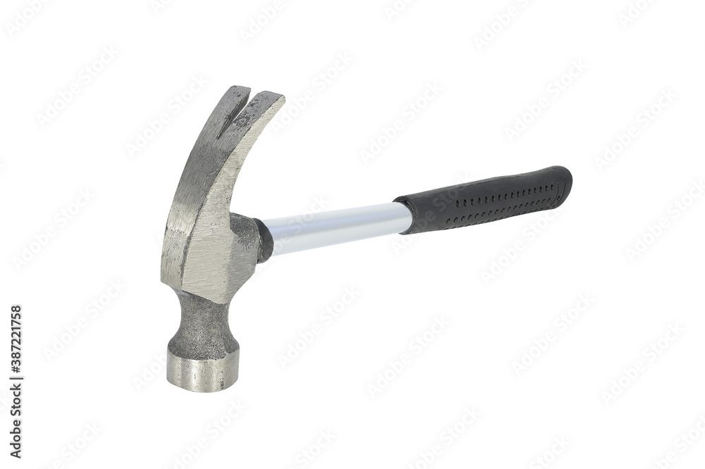 Locksmith hammer with plastic handle isolated on white background Locksmith hammer with plastic handle isolated on white background