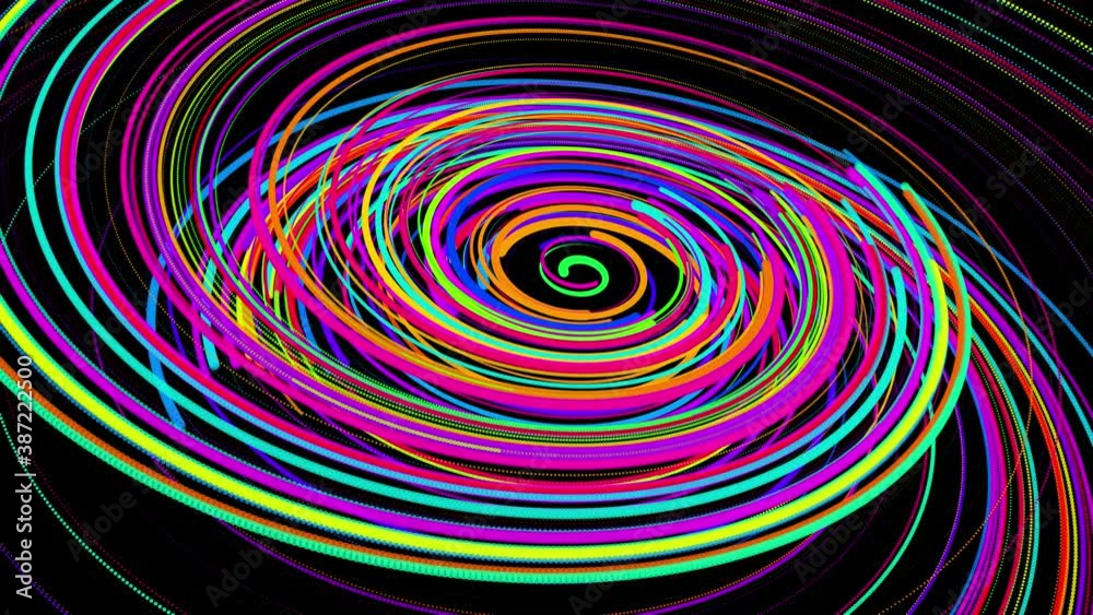 stylish creative abstract background in 4k. colored lines swirling in spiral fly along swirling path. Motion design bg of particles shaping lines, helix and abstract structures. 3d render stylish creative abstract background in 4k. colored lines swirling in spiral fly along swirling path. Motion design bg of particles shaping lines, helix and abstract structures. 3d render