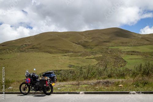 motorcycle adventure in Ecuador mountains