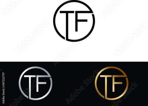 TE circle Shape Letter logo Design. photo