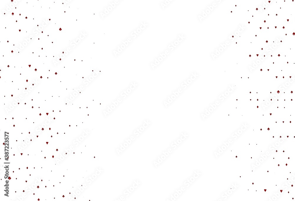Obraz premium Light Red vector template with poker symbols.