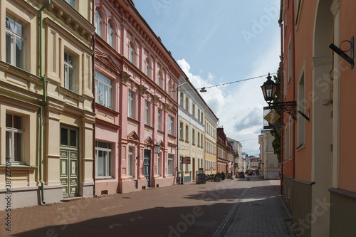 TARTU, ESTONIA - JULY, 7, 2018: City landscape, street in Tartu, Estonia