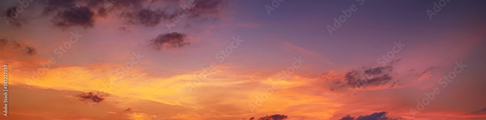sunrise panorama scenic orange sunset sky background